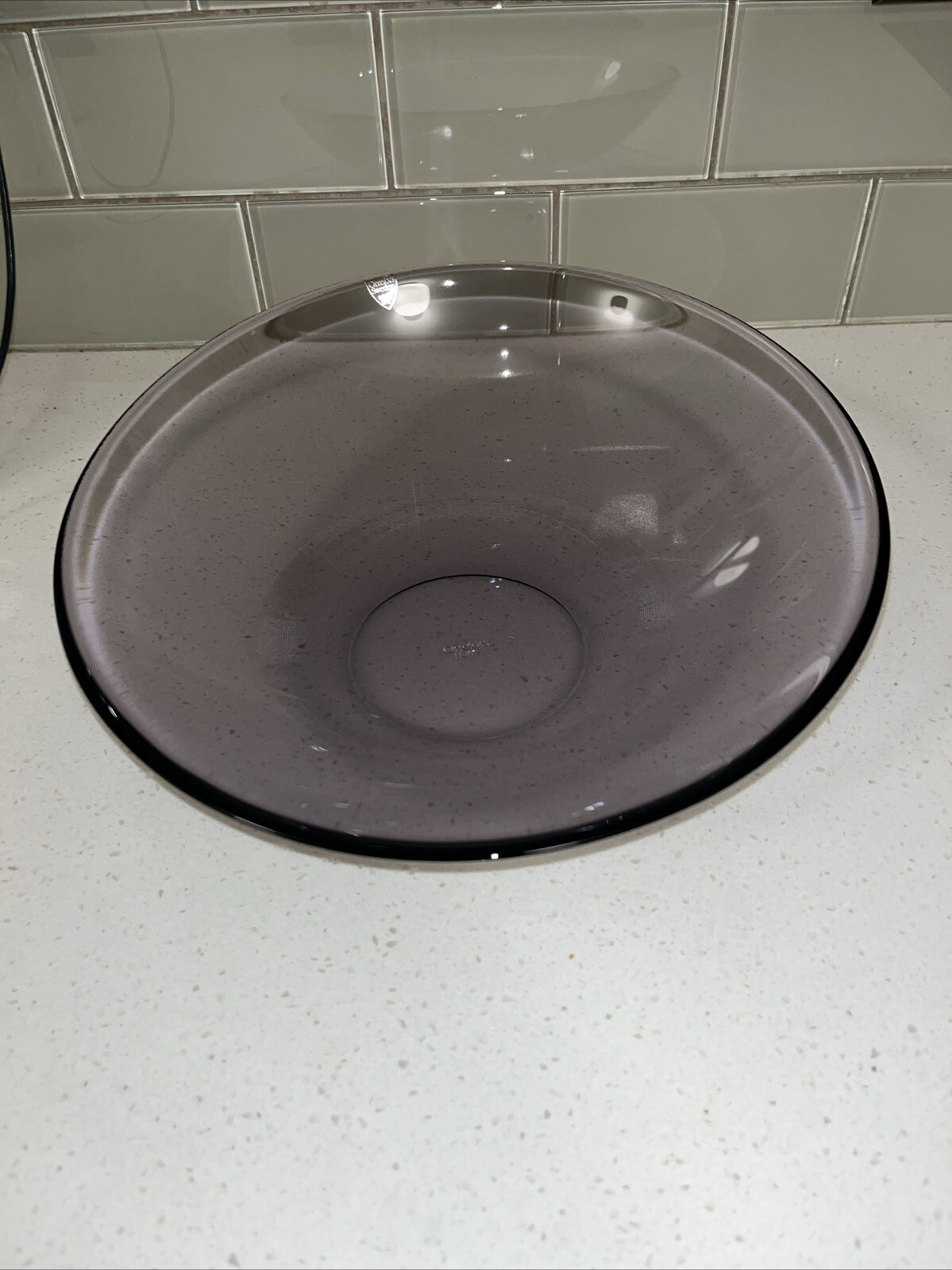 Orrefors Mingle Asymmetrical Bowl In Amethyst