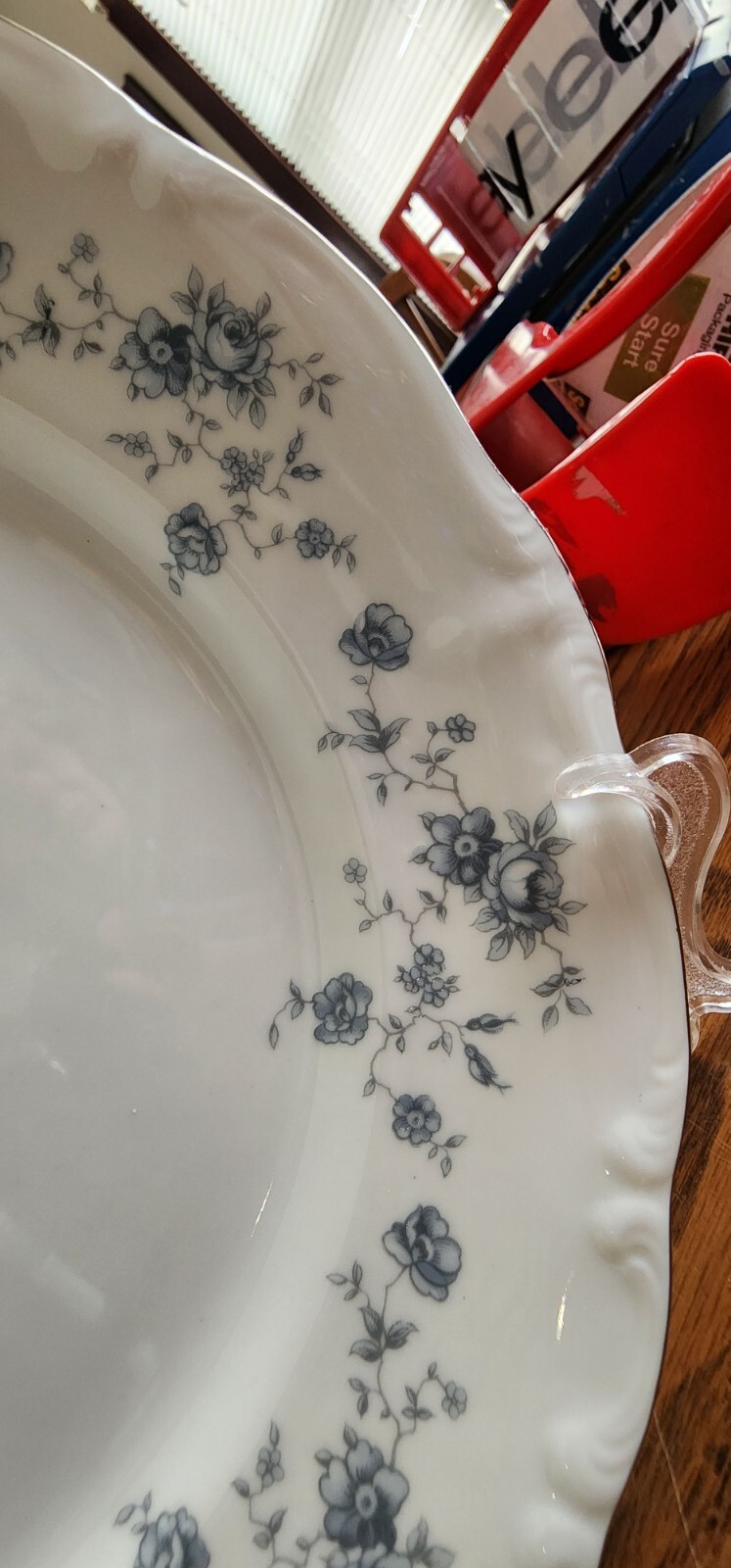 Blue Garland Dinner Plate (s) 10″ Porcelain Johann Haviland White Blue Platinum!