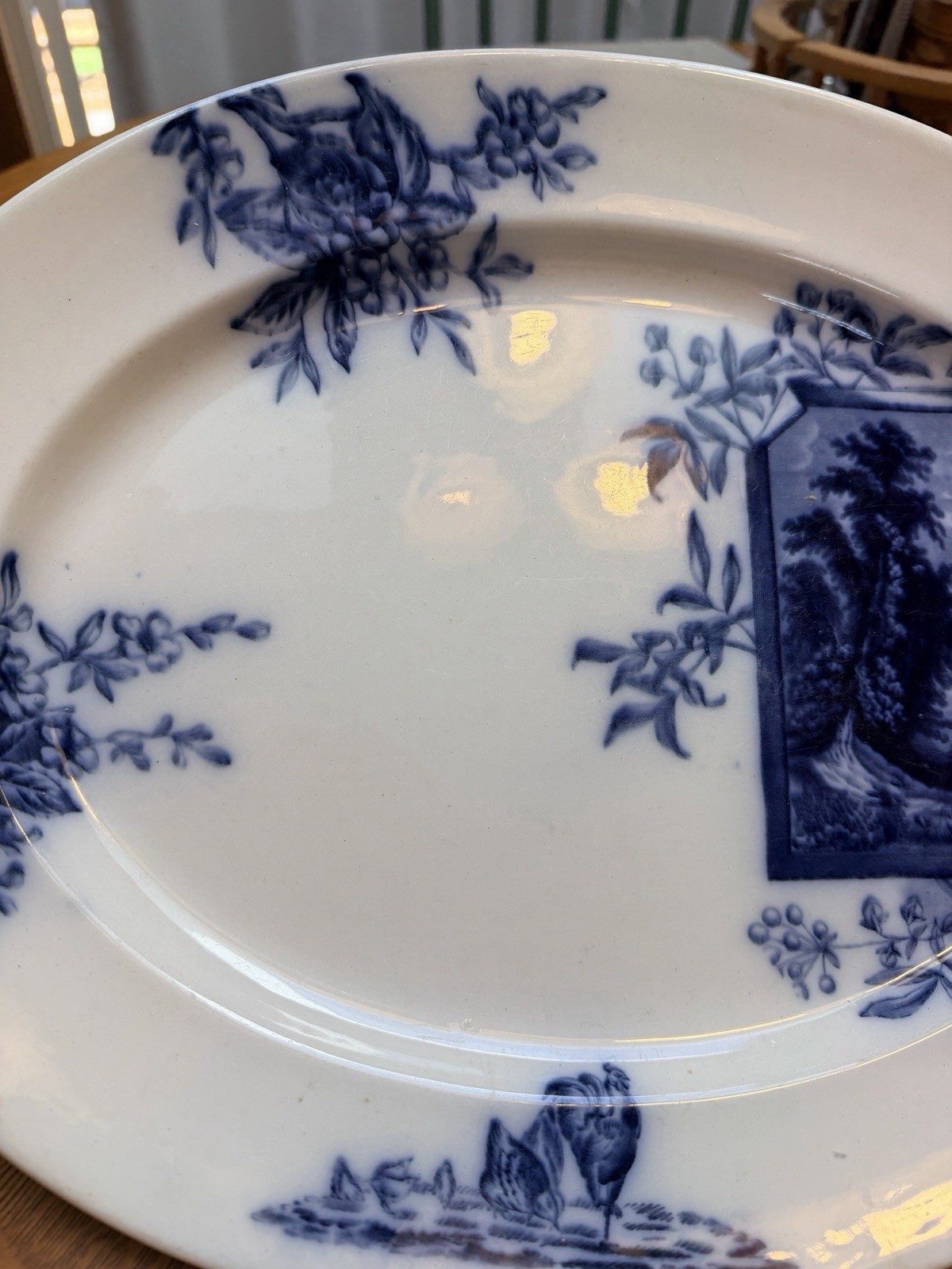 Davenport ‘Osborne’ Aesthetic Movement Flow Blue 15.5” Platter Very Nice!