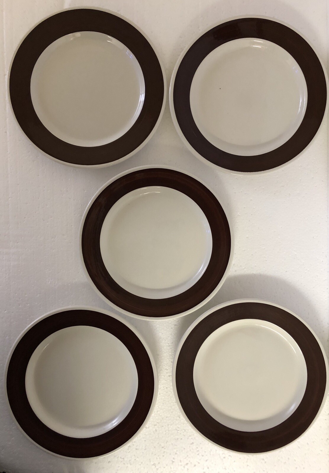 Villeroy & Boch plates Set of 5 Zurich Maroon Dark Brown Luxembourg