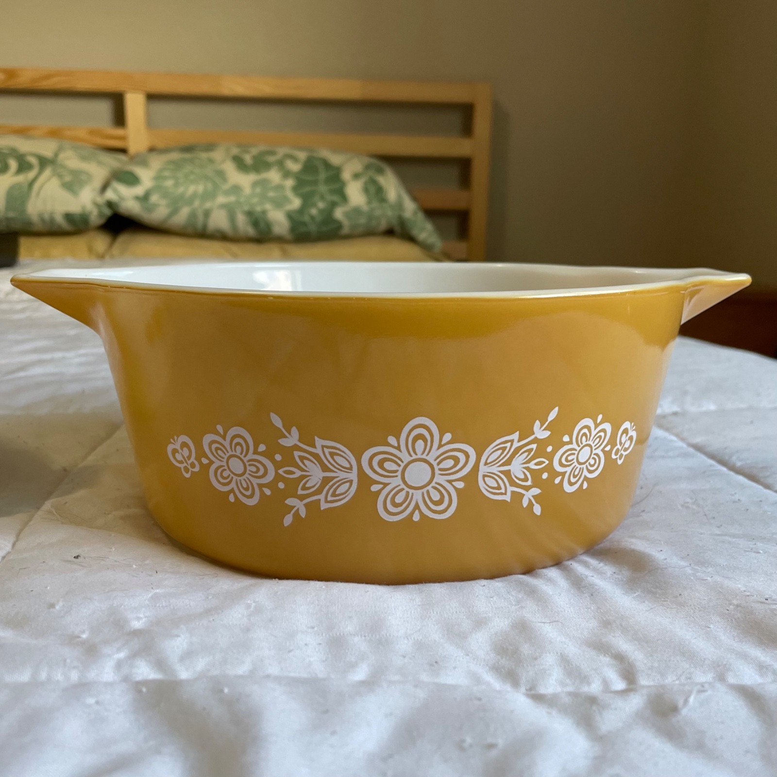 Set 3 Vintage PYREX Butterfly Gold Casserole Dishes-2.5qt, 1.5qt, 1 qt -NO Lids
