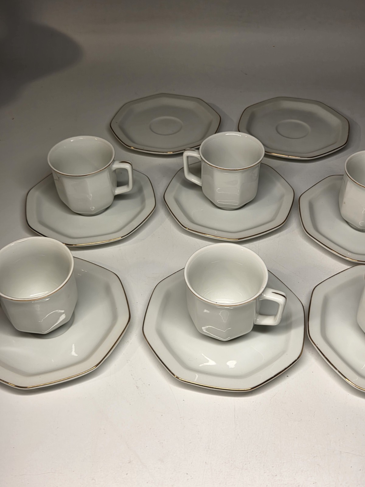 Set Of 6 Vintage TOSCANY (Japan) Guilded Demitasse/Espresso Cups And Saucers