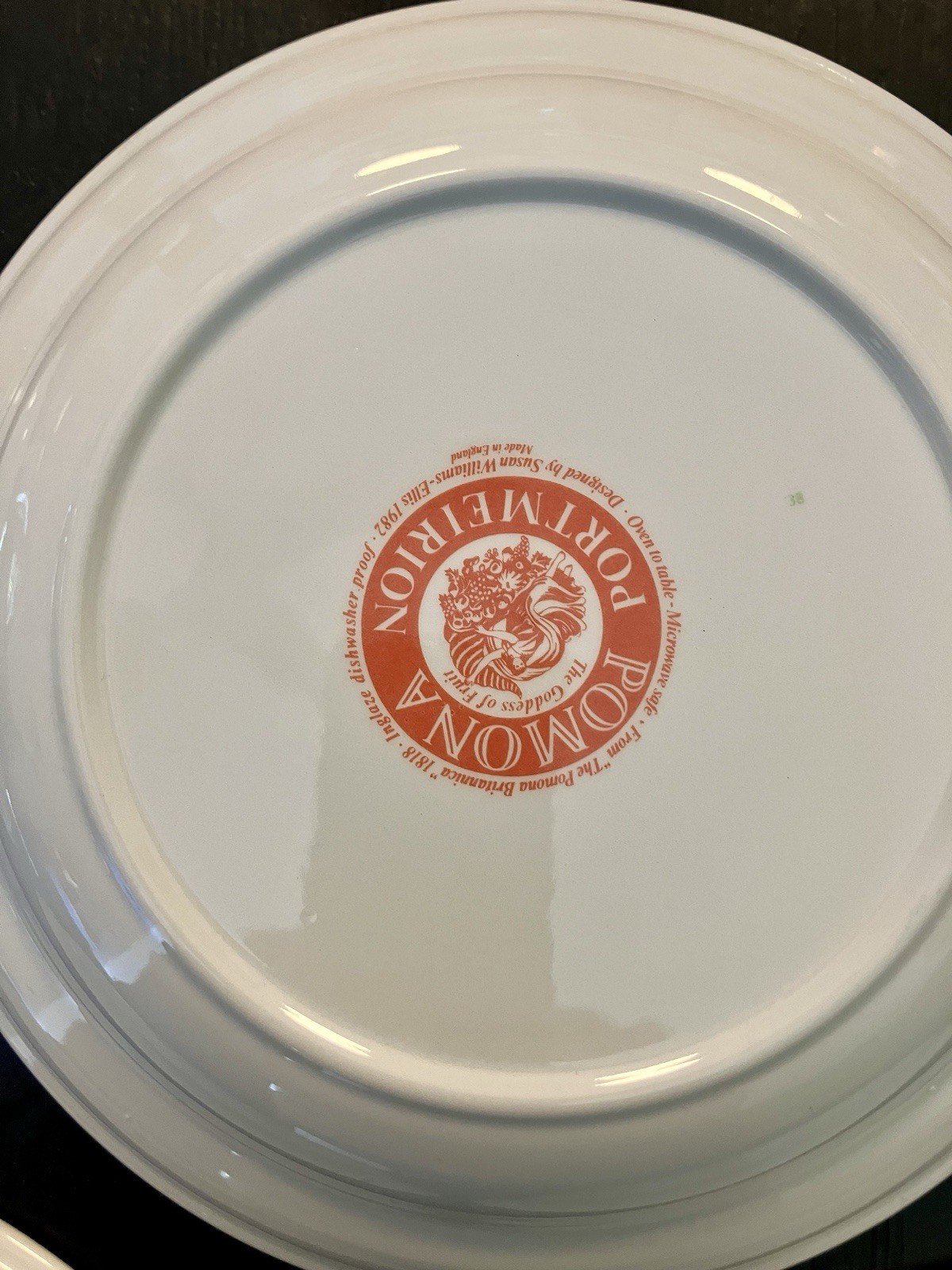 5 Pomona Portmeirion 8.5” Plates 1982 Susan Williams-Ellis Made in England
