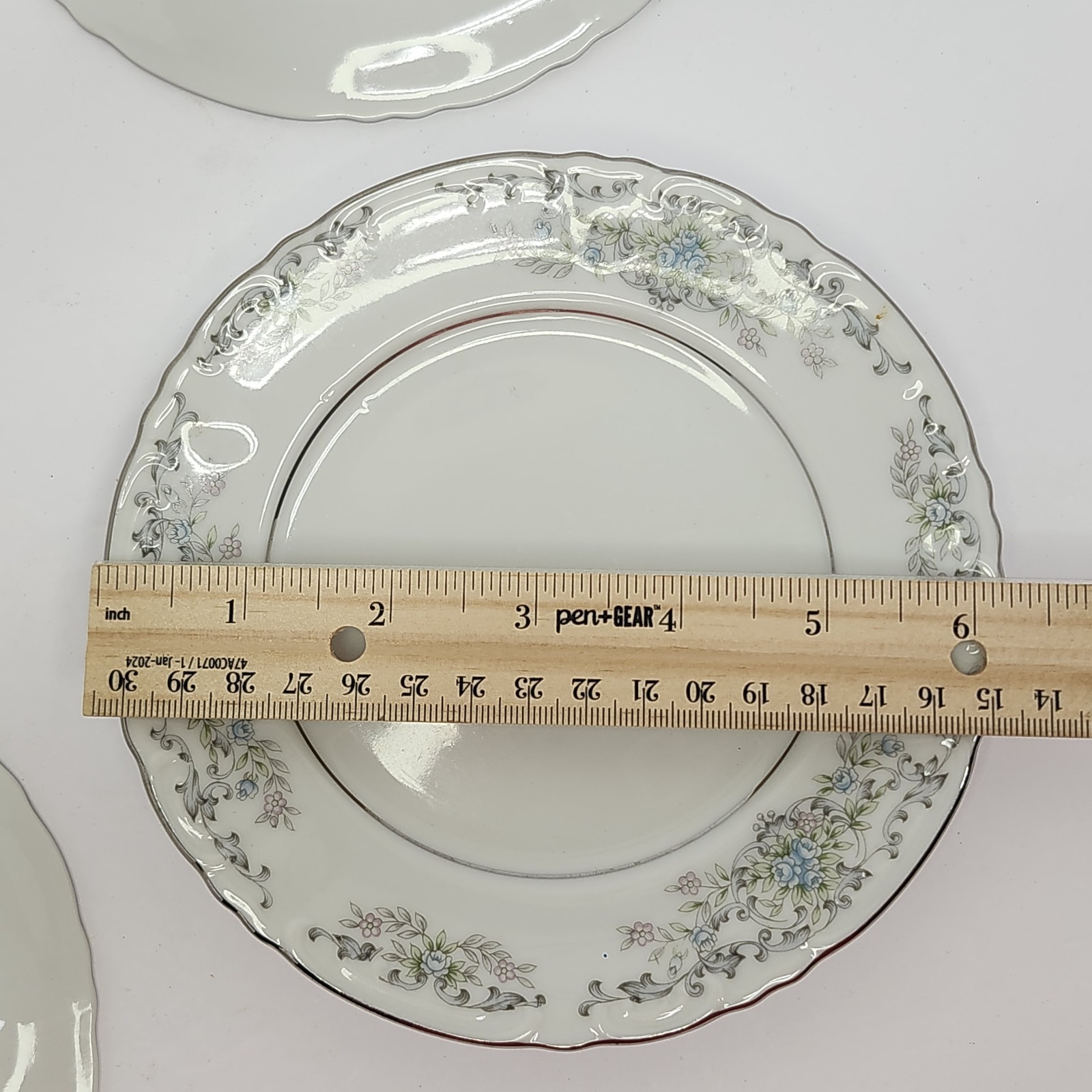 Norleans China Theresa Pattern 6″ Bread Dessert Plate Set Of 4 Japan Floral