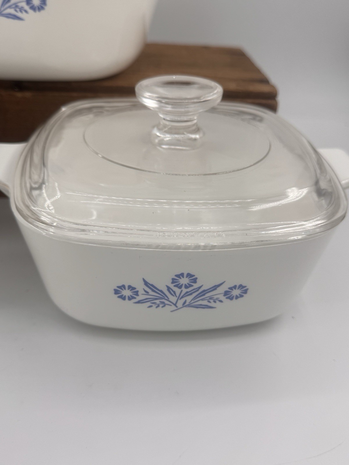 3 VTG Corning Ware Blue Cornflower Casserole Dishes with Lids Bakeware Kitchen