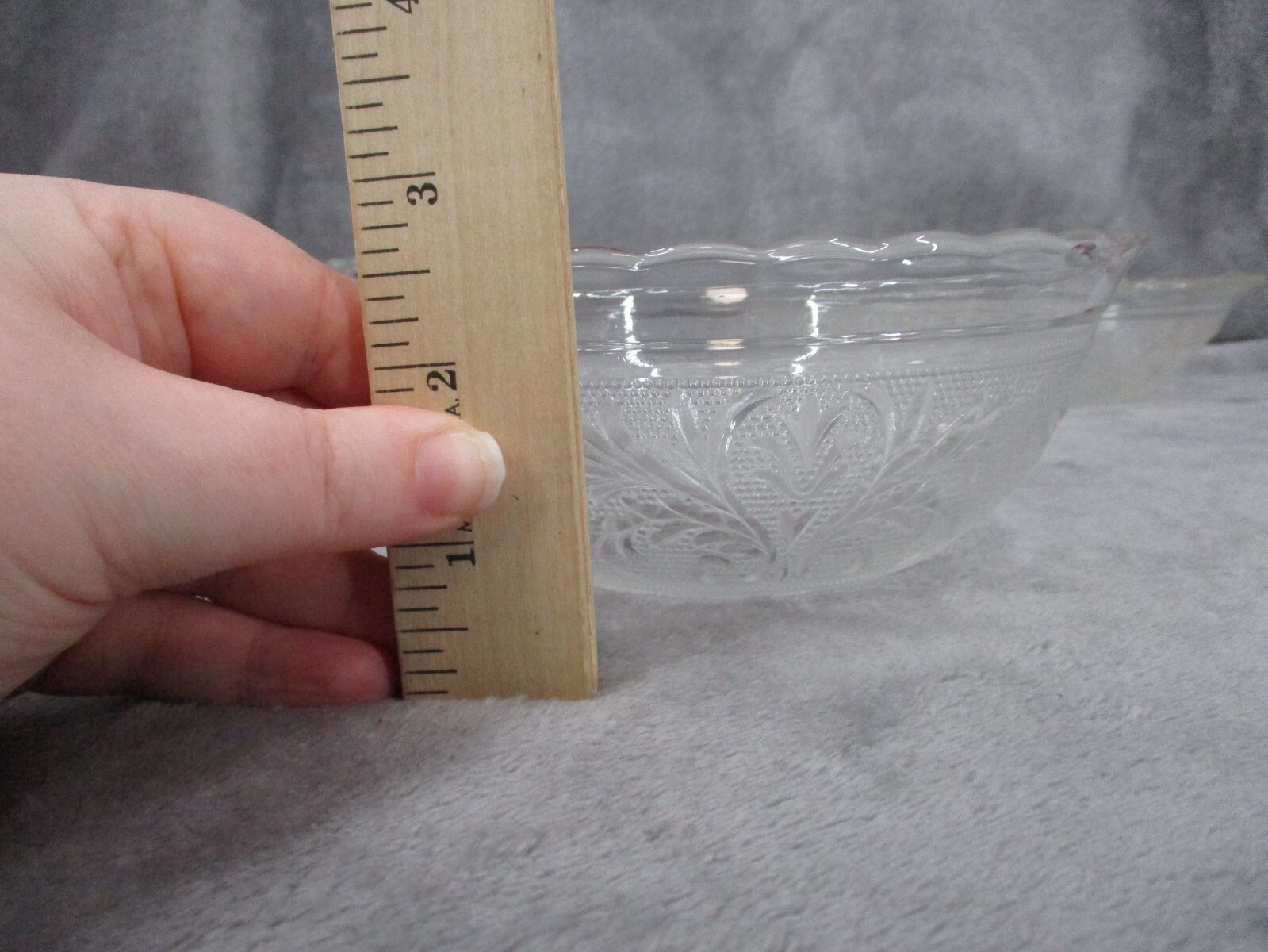 Anchor Hocking Oval Serving Bowl Round Cereal Bowl Set Sandwich Clear Glass 2pcs