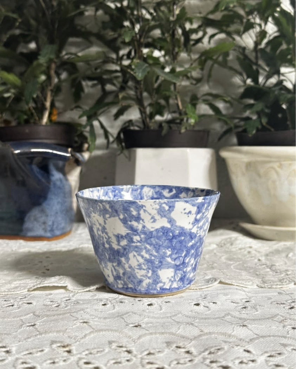 Shelton 93 Blue White Speckled Pottery Bowl
