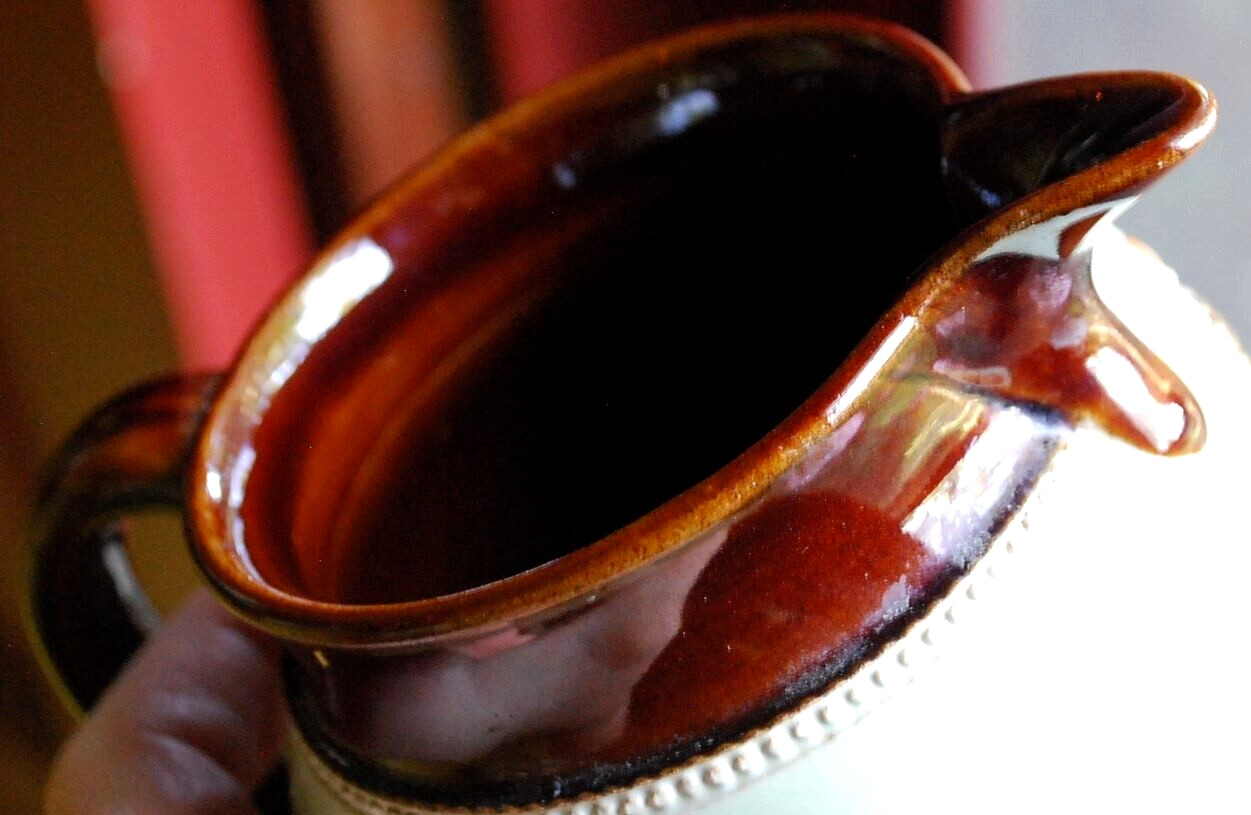 Vtg 1930’S BOURNE DENBY DERBY POTTERY FOX HUNT Creamer/Pitcher England 4″ Glazed