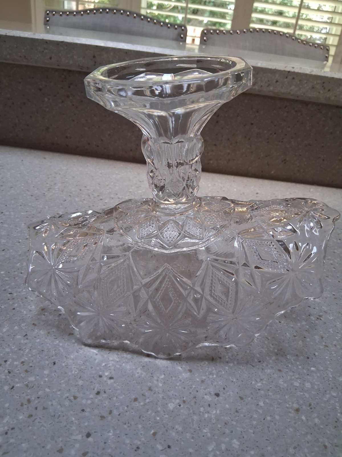EAPG U. S. GLASS CO~BLAZING PINWHEELS~VICTOR aka SHOSONE~BANANA FRUIT STAND exc