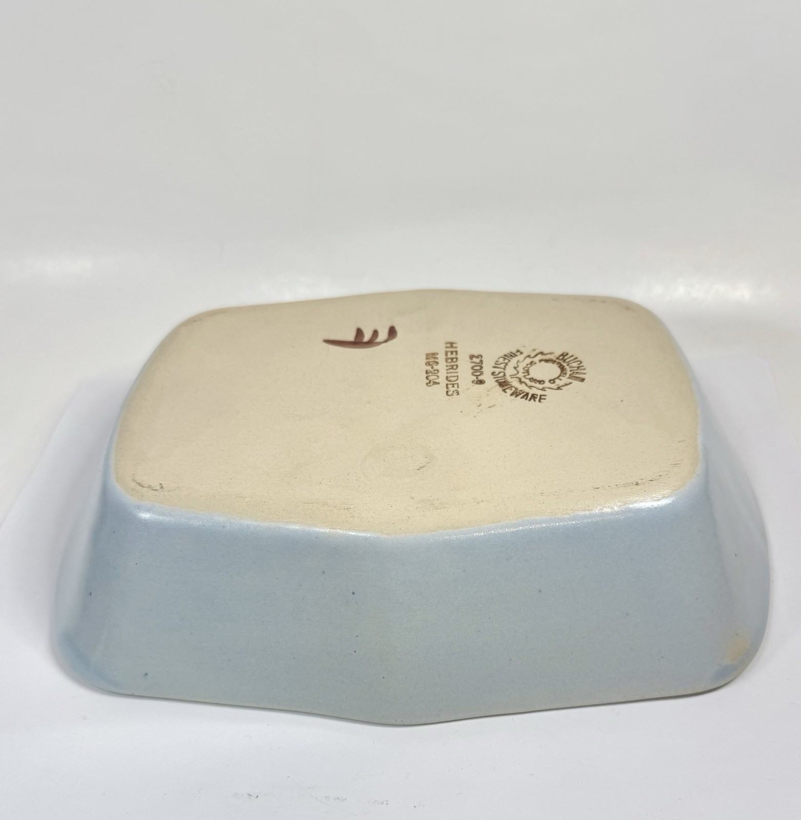 Buchan Herbides Thistle Divided Serve Bake Dish Scotland Pottery 270D-9 Vtg S59