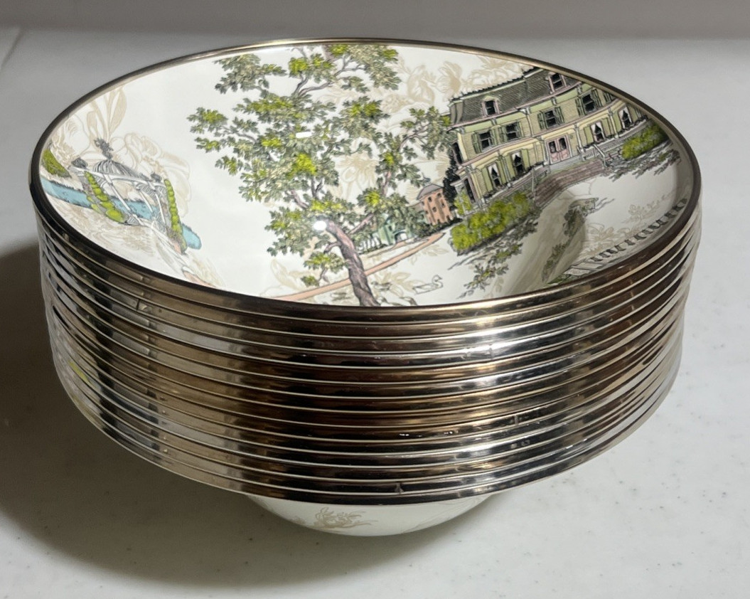 Mackenzie-Childs 7 3/4” Aurora Farm FARMHOUSE Bowl Enamel Soup Cereal Salad