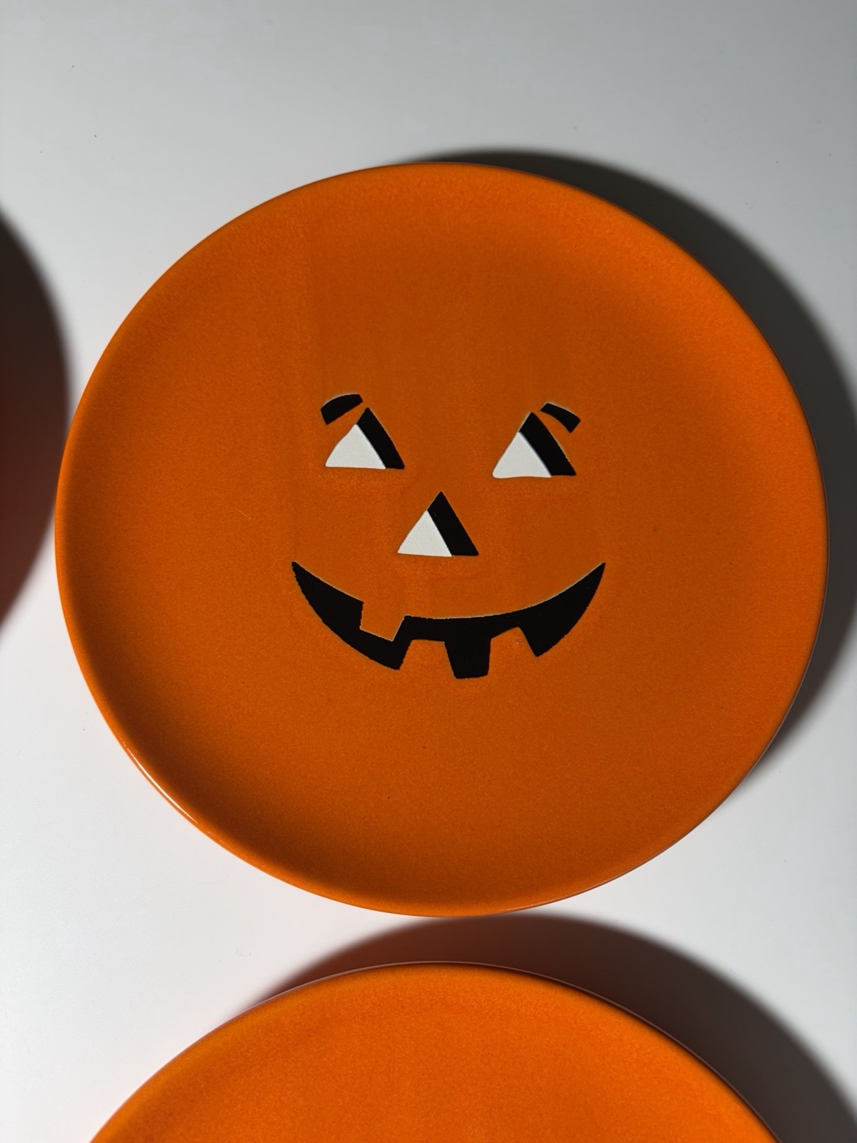 Set Of 6 Salad Plates Halloween Pumpkin Face Waechtersbach Germany 8 1/2” +Extra