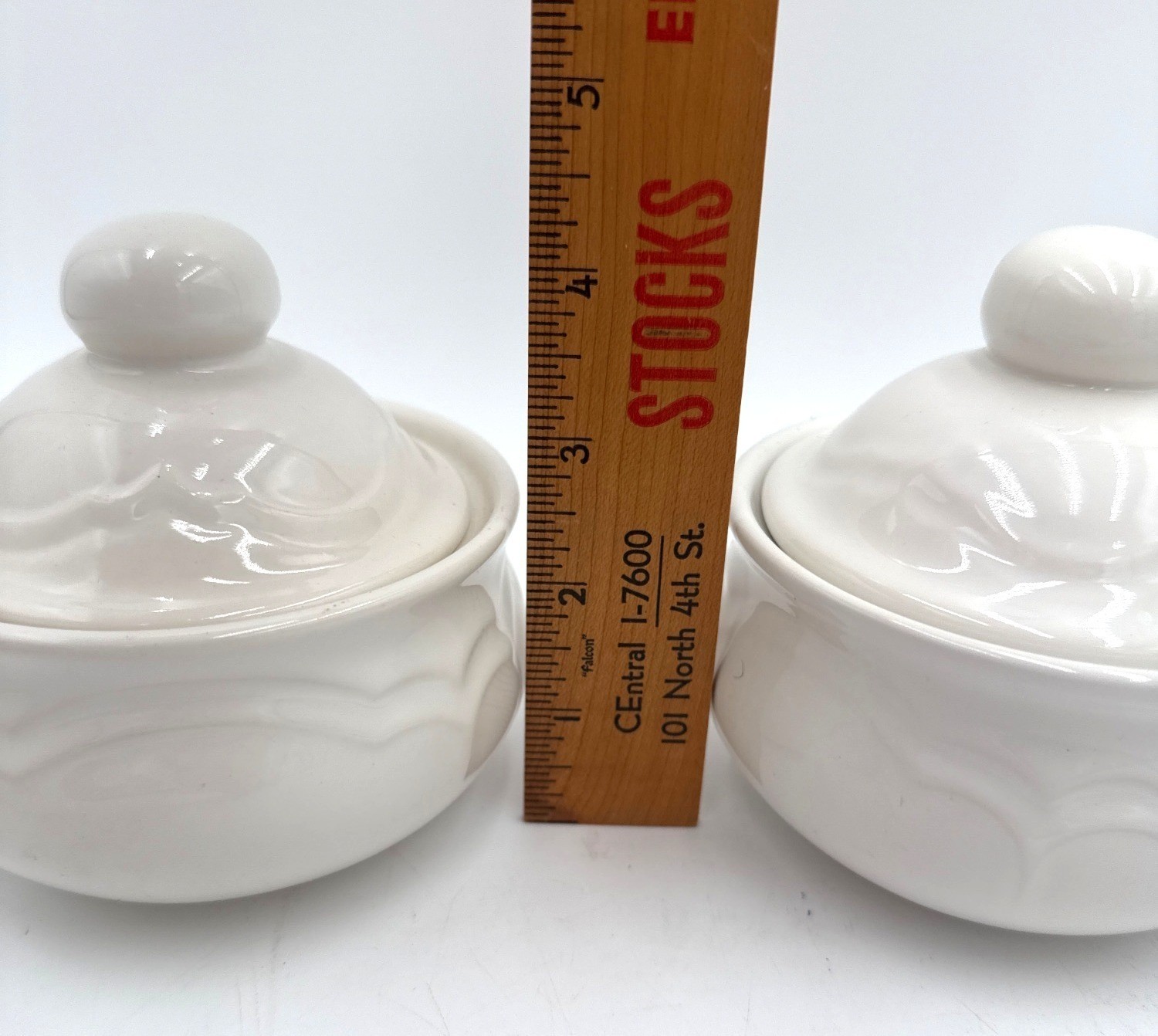 Vintage Set of Ceramic Lidded Condiment Bowls with 2 Coffee Cups Cottagecore