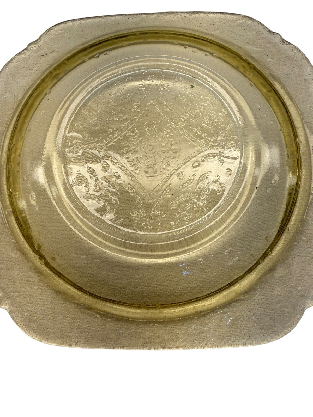 Vintage Federal Glass Madrid Amber Depression Glass 6″ Bread Butter Plate 1930s