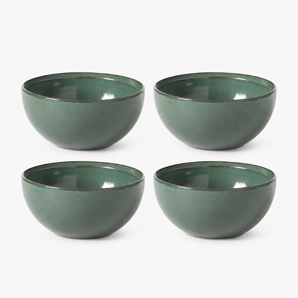 Gibson Elite Beckett Stoneware Matte Reactive Glaze Set of 4 Bowls
