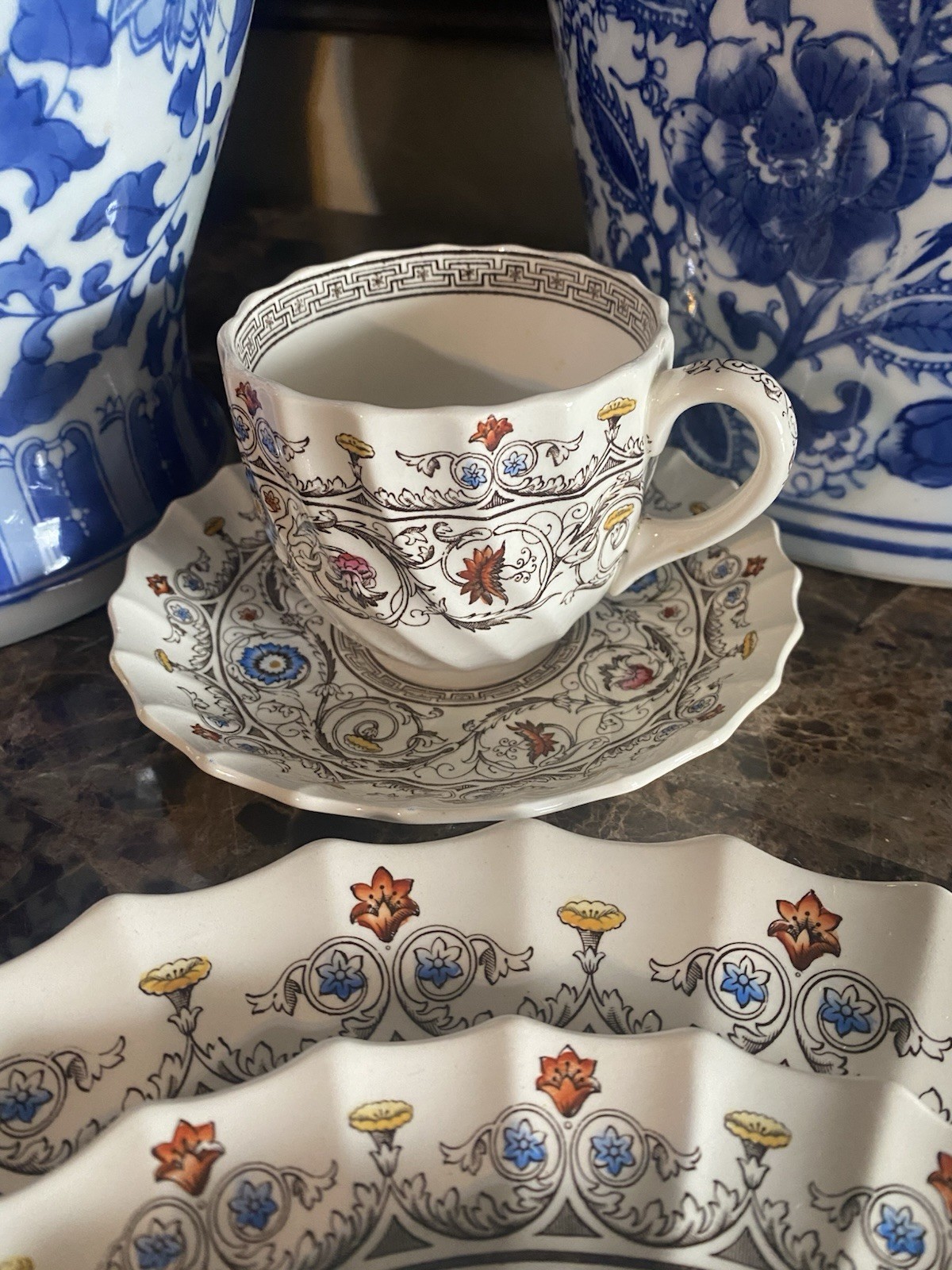 SPODE VINTAGE FLORENCE ONE PLACE SETTINGS/FIVE PCS