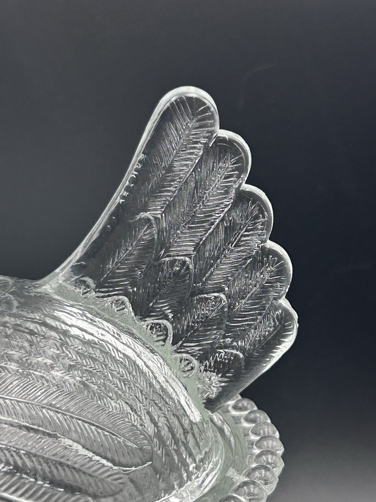 Vtg Indiana Glass Clear Hen On Nest Candy Dish EAPC Mid Century 1950-1959