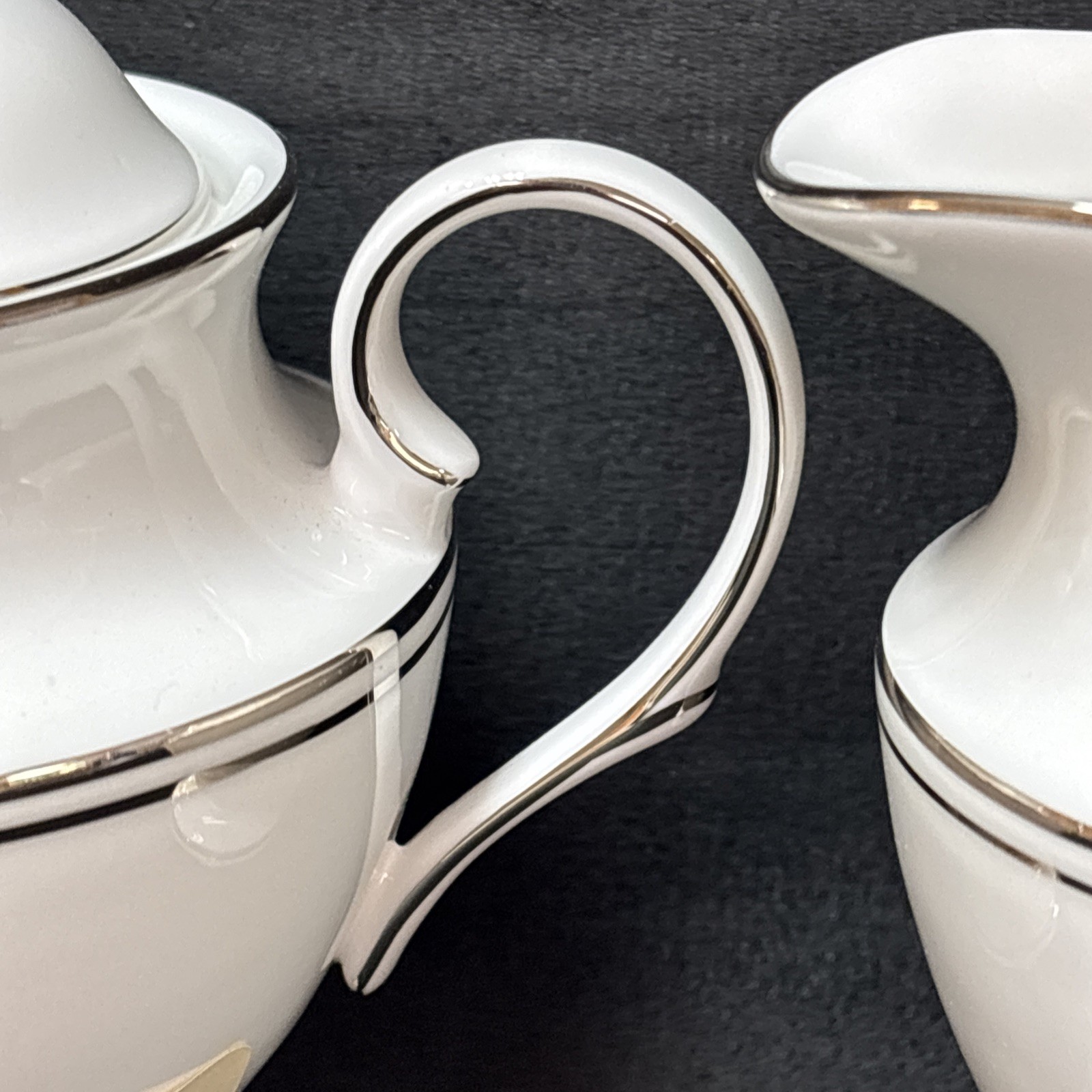 Lenox FEDERAL PLATINUM Creamer and Sugar Bowl with Lid Set ~ Still with Tags!
