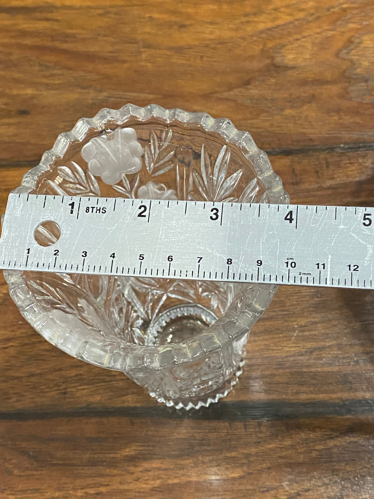 Crystal Clean 24% Lead Crystal Frosted Flowers Crystal Bowl & Vase Germany