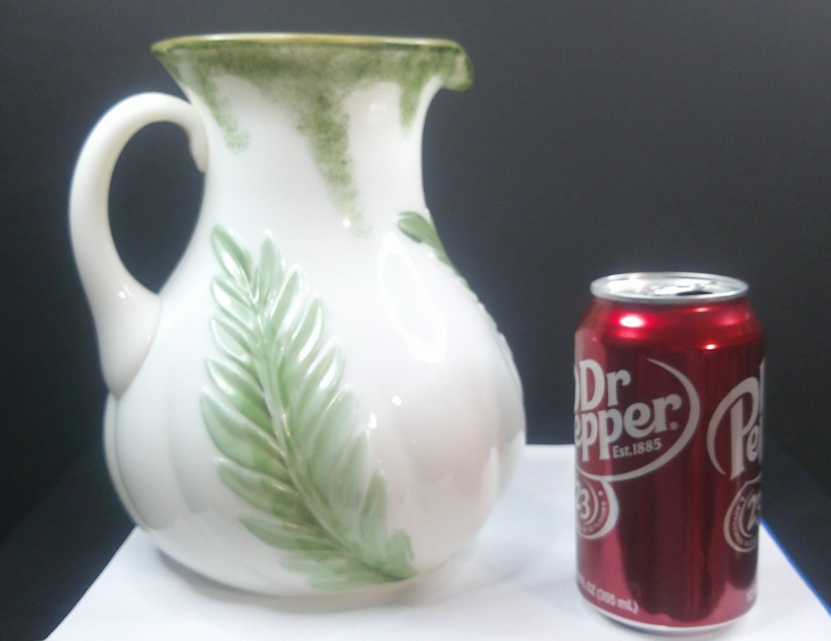 Single Leaf Swirl, Bonita Glass Co, Pitcher & Tumbler, EAPG, c1899, USA, ExCd