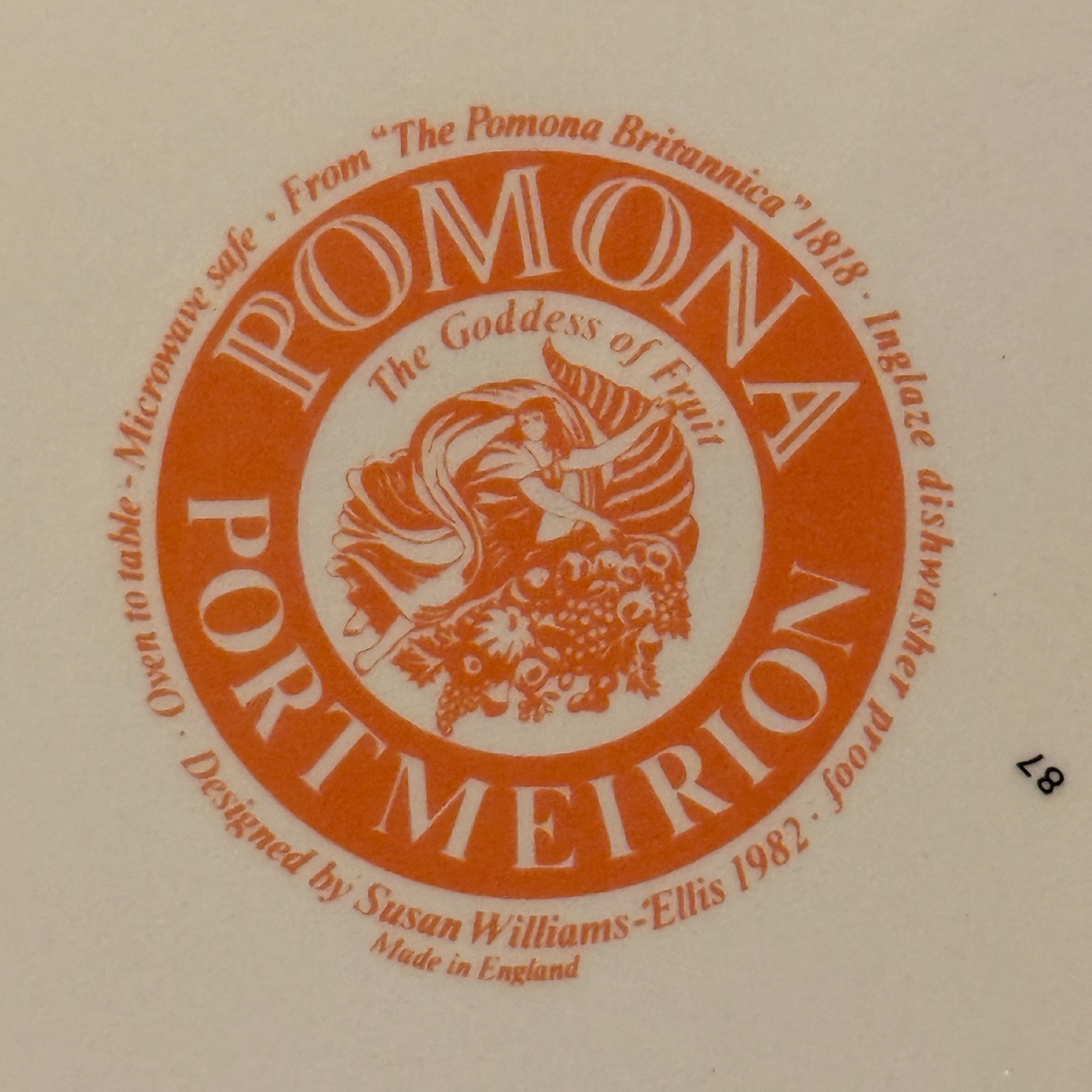 Portmeirion Pomona 2 Dinner Plates Currant & Peach 1 Salad Cherry No Border Engl