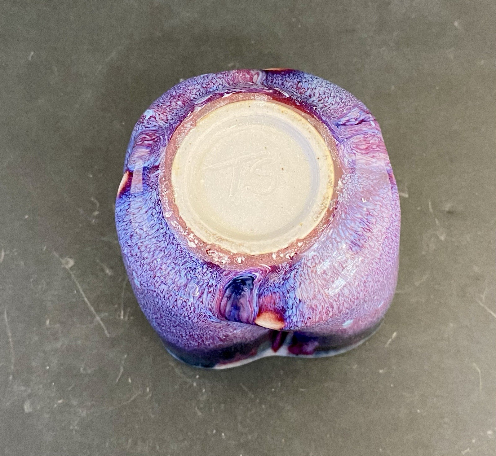 Purple Drip Glaze Studio Pottery