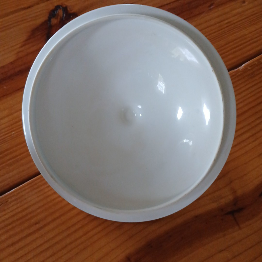 Vintage Covered Dish Made In Japan Mint Green Pink Blue Flowers No Chips Or Cra