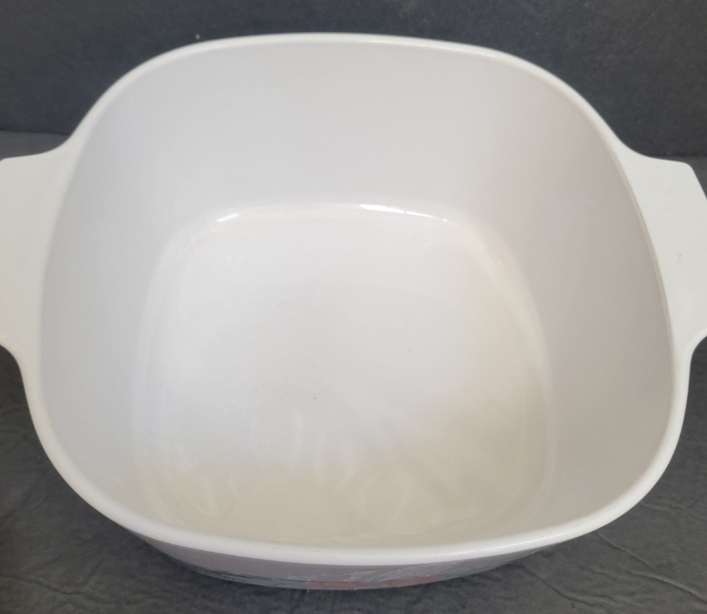 6pc Corning Silk & Roses Casserole Dishes A-2-B, A-3-B, A-5-B w/ Pyrex Lids EXC