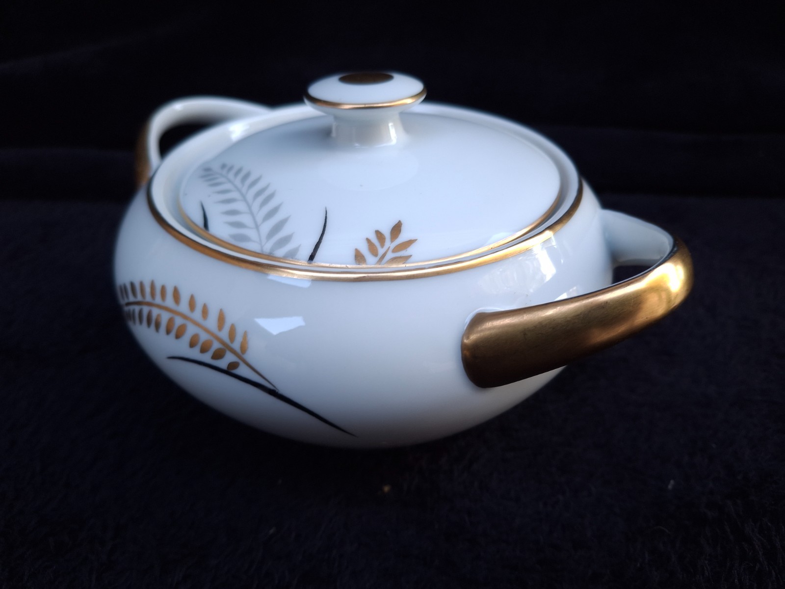 LIPPER & MANN (L&M)-HARVEST GOLD CHINA-PLATTER, BOWL,GRAVY ,SUGAR BOWL-4 PIECES