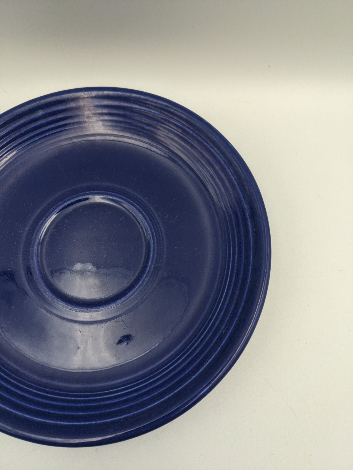 RARE Vintage 1936 FIESTA WARE Cobalt Blue Coffee Cup Saucer SAUCER ONLY