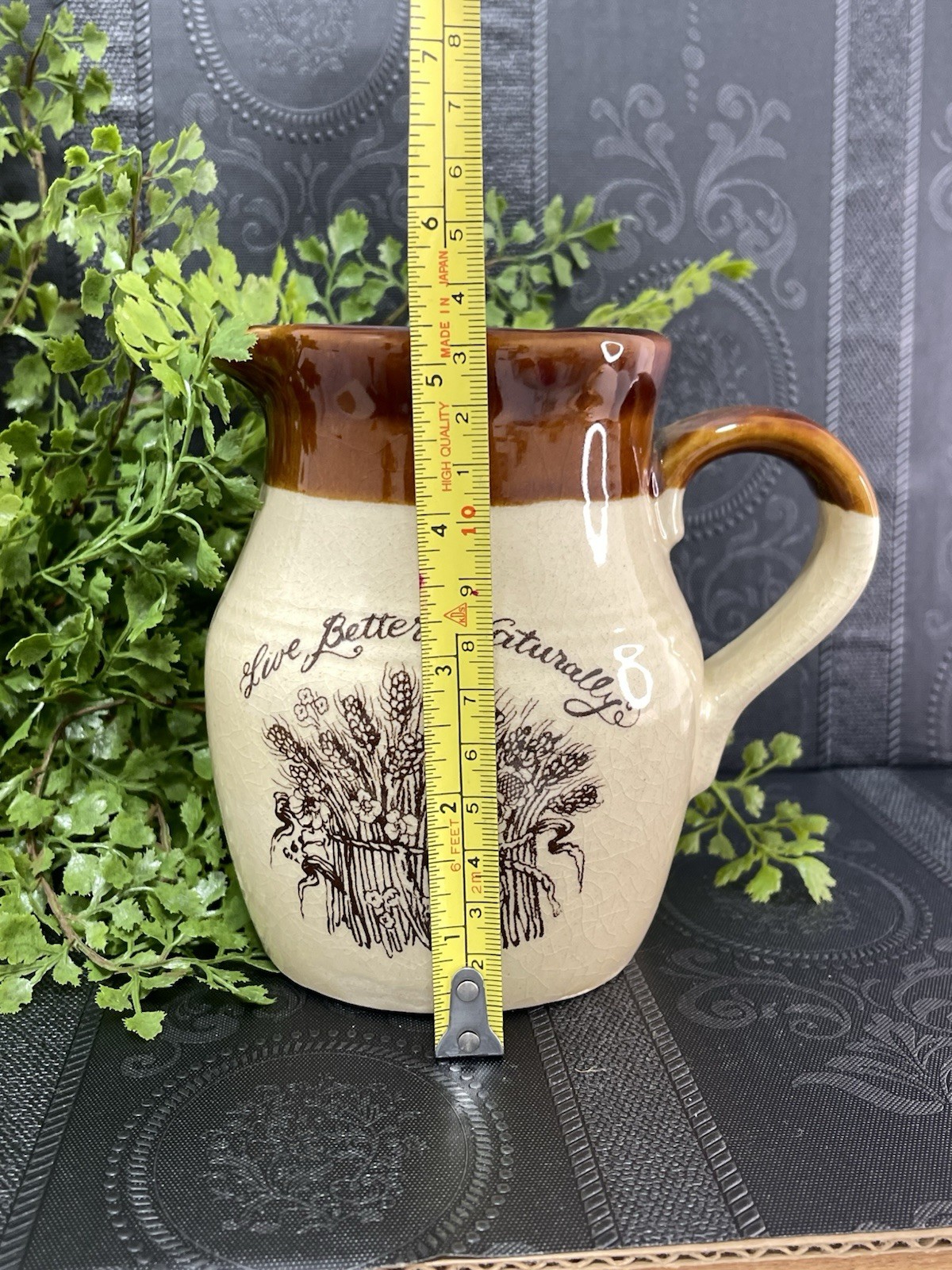 ENESCO 5 In Brown And Tan Crock Pitcher LIVE BETTER NATURALLY