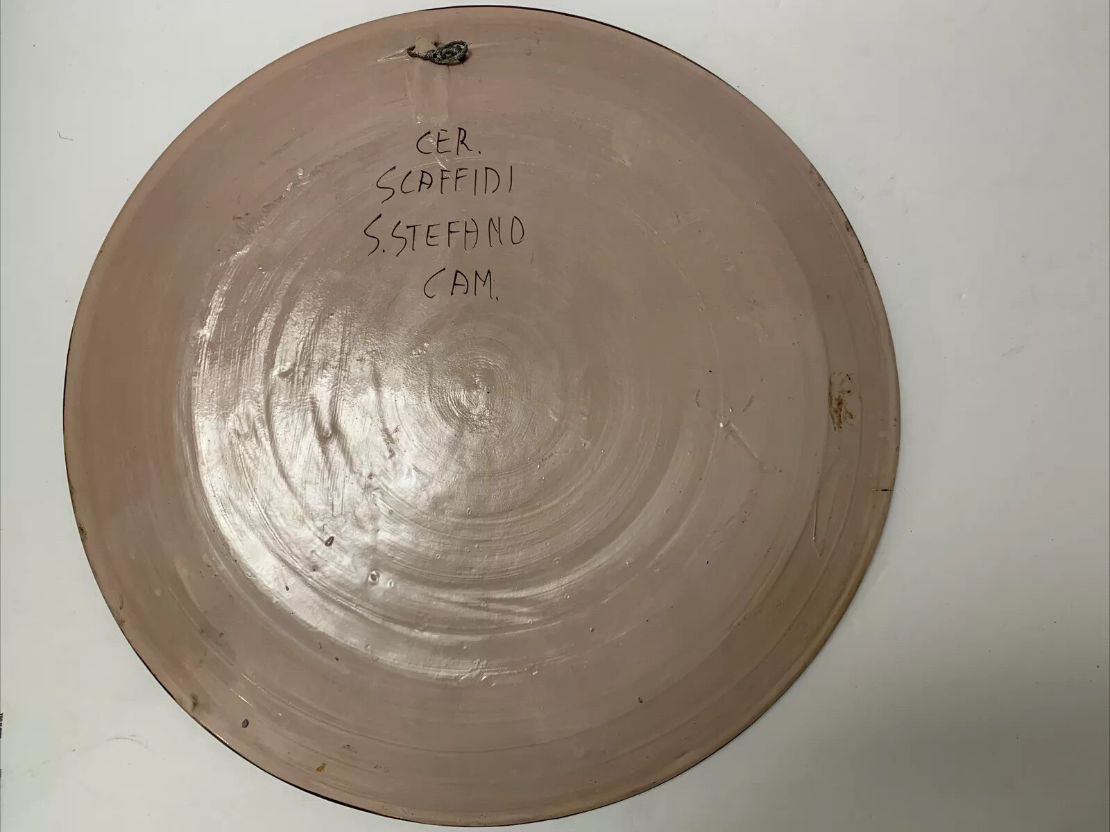 Santo Stefano Pottery Scaffidi Hand Painted Large Wall Hanging Plate Sicily 18”