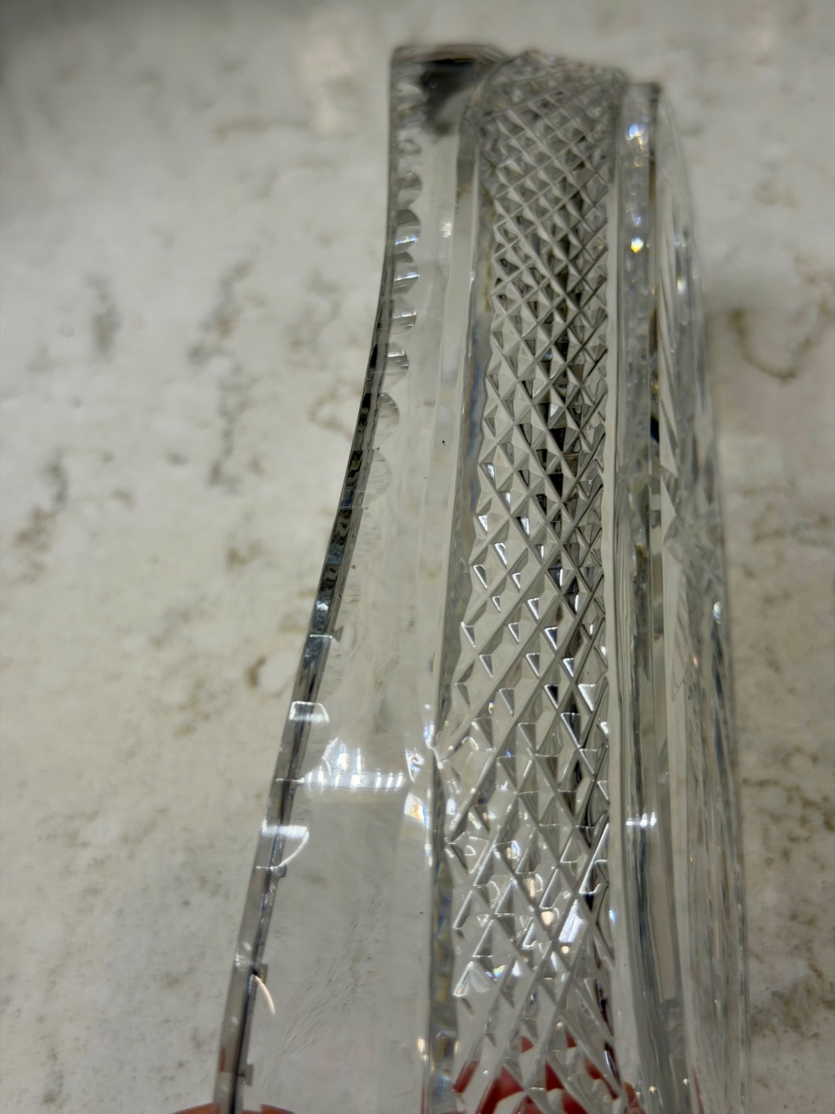 Waterford Crystal Lismore Celery / Relish Tray – Signed – Deep Cut Diamonds