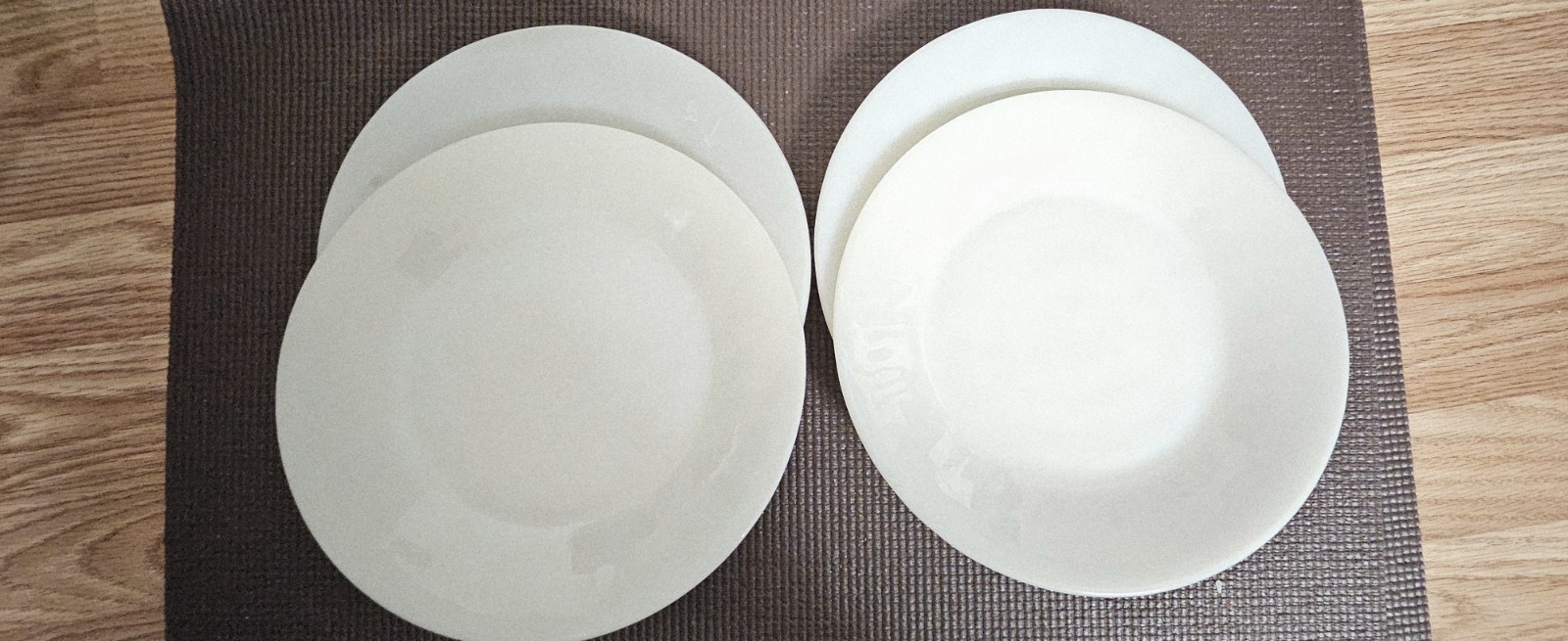 🔥🔥🔥 Vintage Set Of 4 Fire King Ivory White Oven Ware Glass Dinner Plate 9”