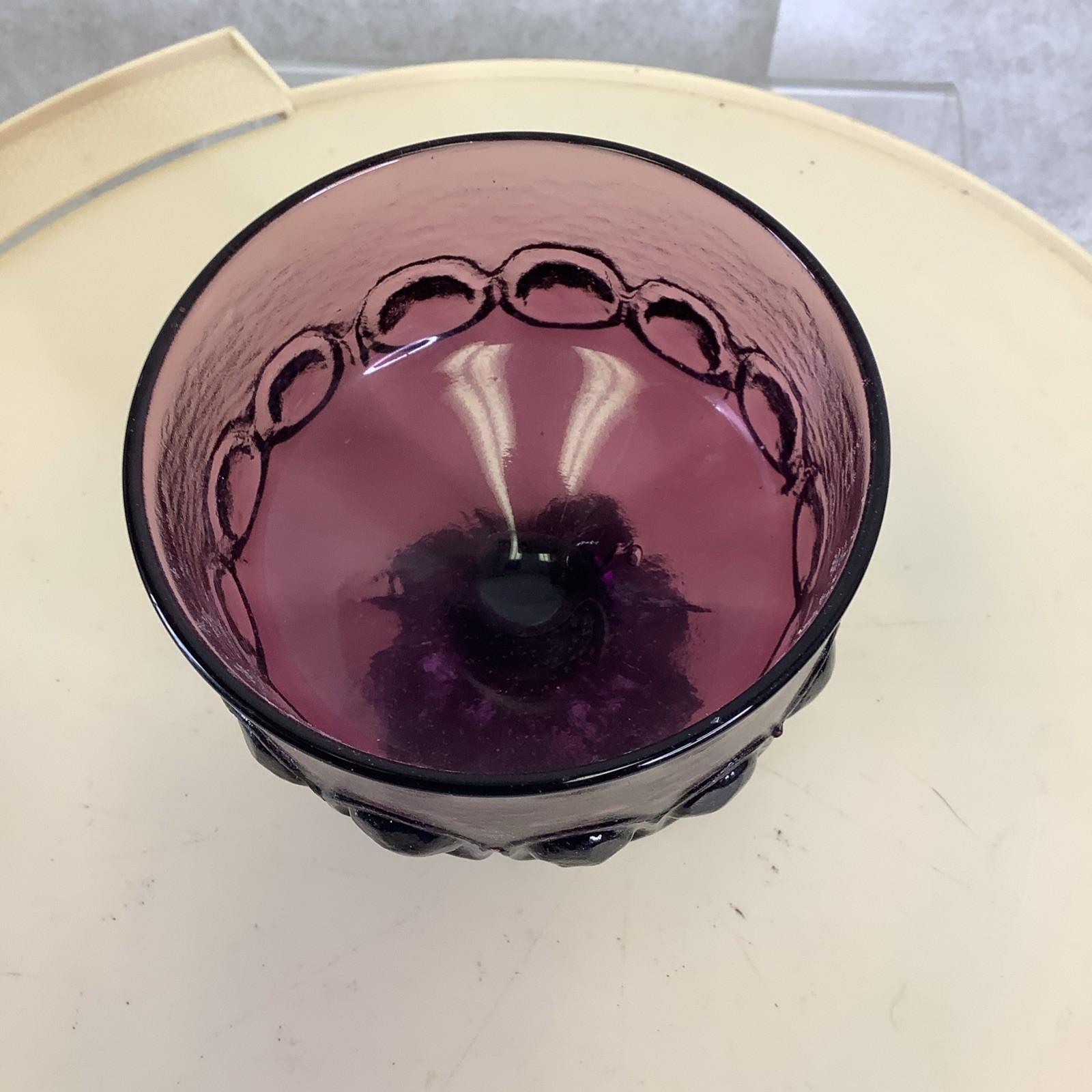 Tiffin Franciscan Madeira Amethyst Purple Plum Footed MCM Dessert Bowl