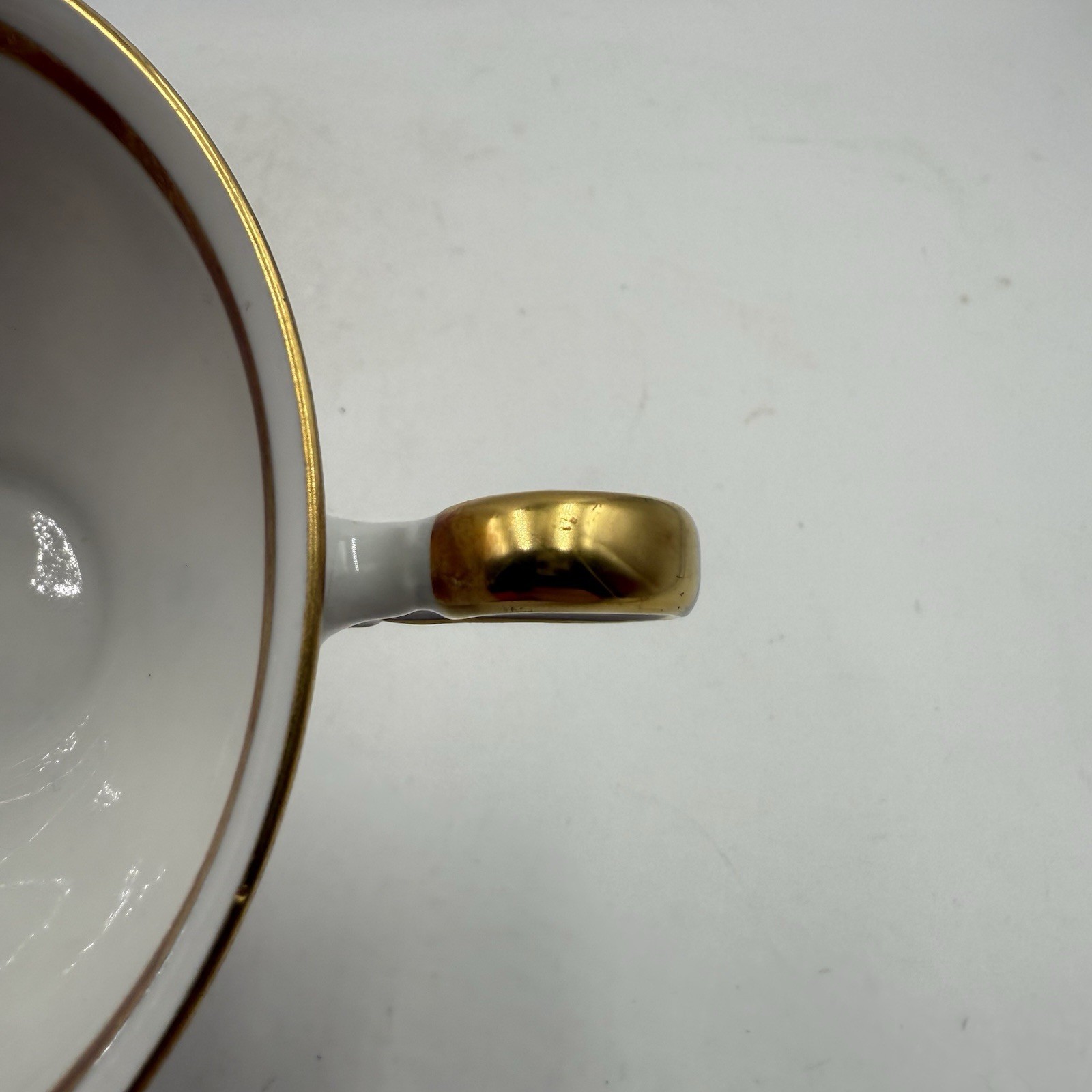 Mitterteich Bavaria Golden Lark Tea Coffee Cups Saucers Set of 3 Made in Germany