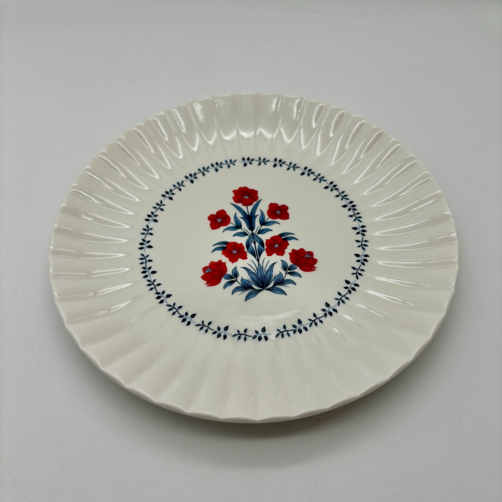 My Texas House Red White Blue 8″ Floral Ceramic Plate, Kitchen Home Decor NEW