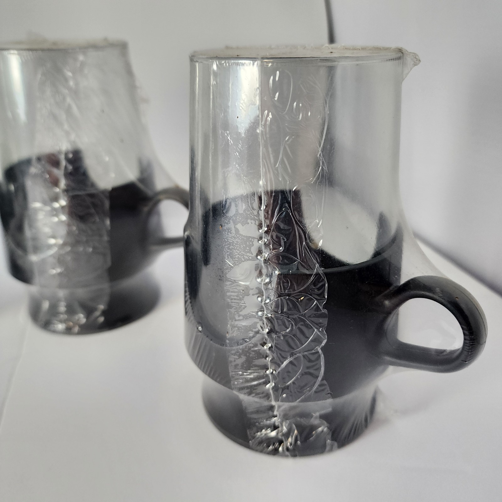 Vintage Mid Century Glas-Snap by Corning Glass Pedestal Mugs LOT of 5 New Sealed