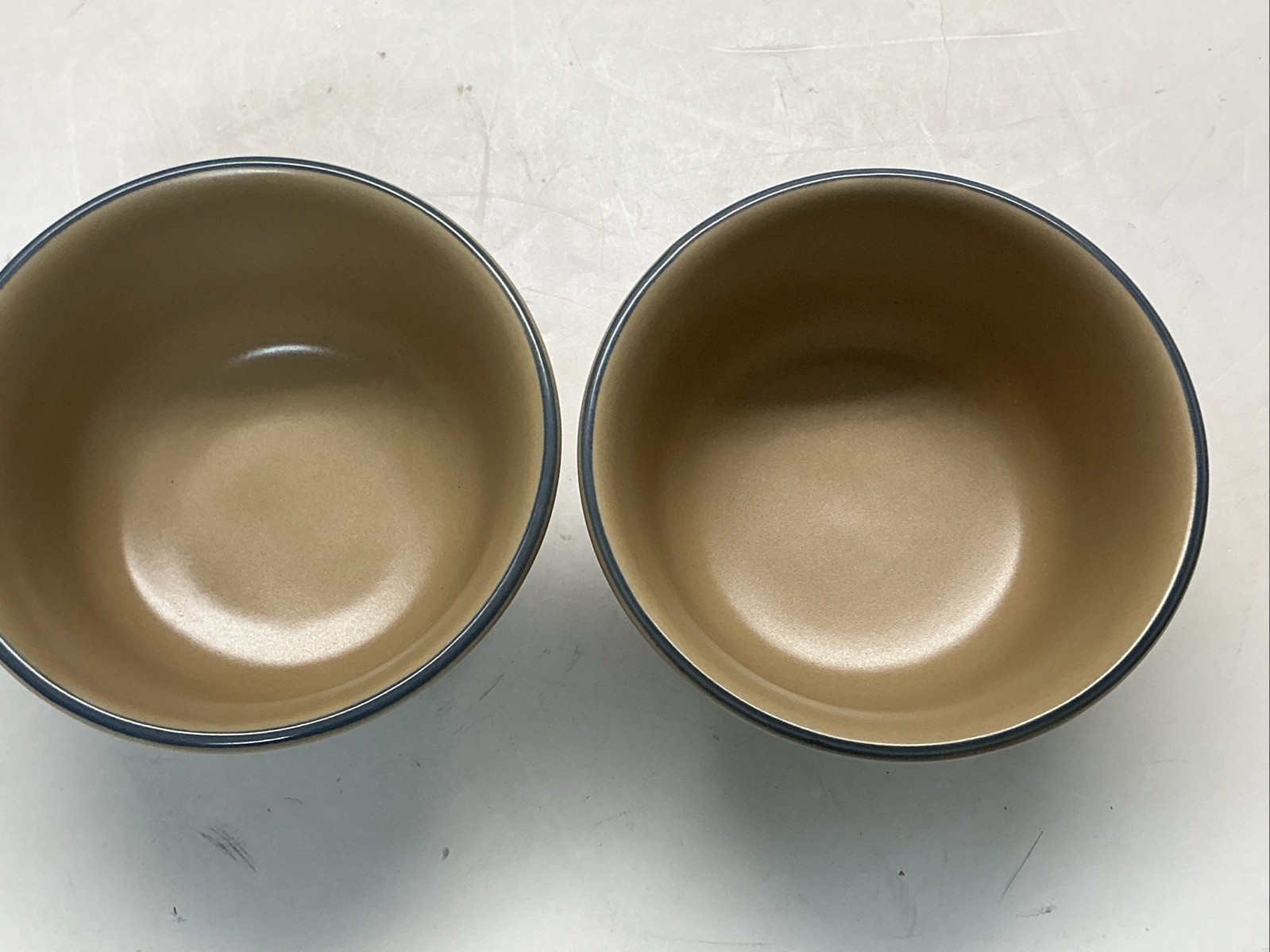 2 Vintage Pfaltzgraff Small Dessert Bowls Blue Folk Art 4.25” Set Of 2