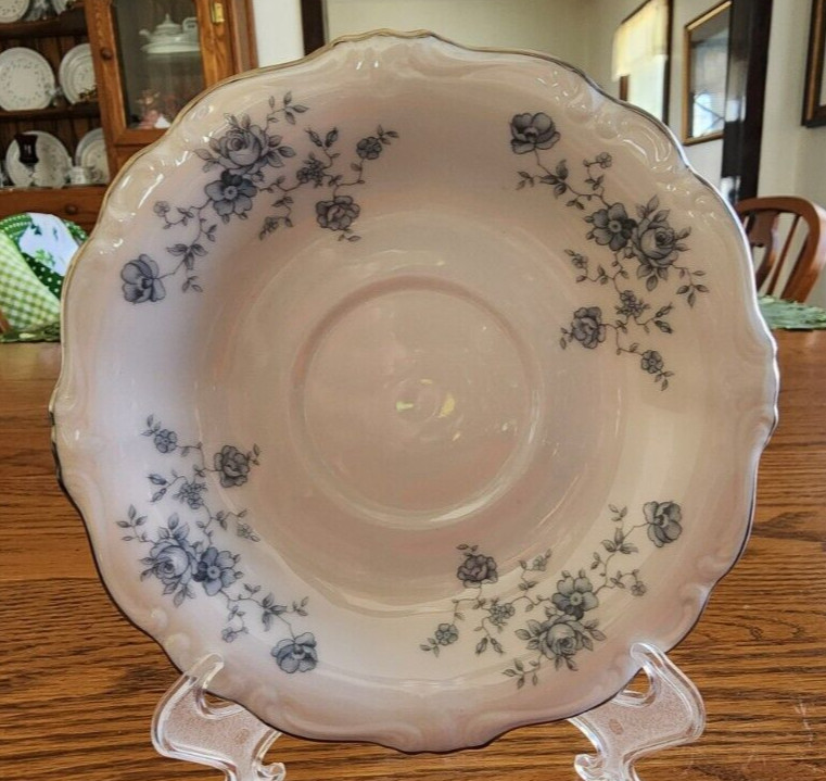 Blue Garland Cup Saucer Set Johann Haviland Porcelain White Blue Platinum !