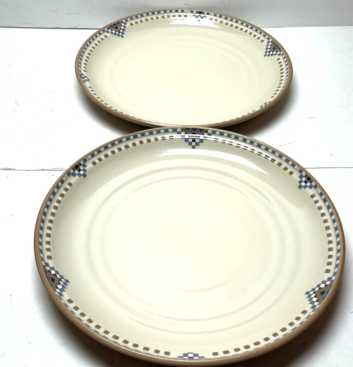 Noritake Stoneware Sedona #8481 lot of 2 Dinner Plates