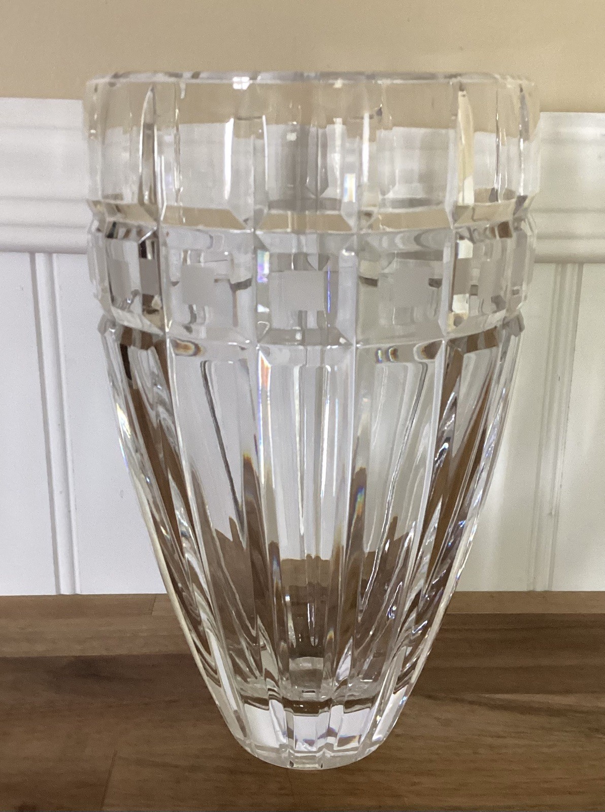 Waterford Marquis 8″ Crystal Flower Vase Quadrata Pattern