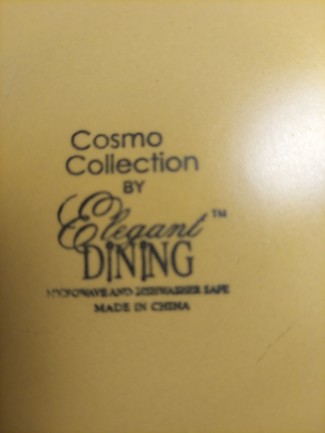 COSMO COLLECTION by ELEGANT DINING Yellow~Gold- 4 Salad PLATES 8 3/4″