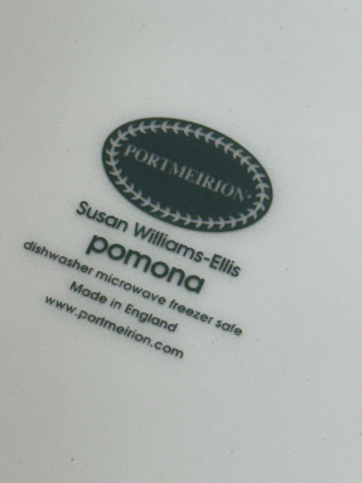 PORTMEIRION Set of 2 POMONA 8.5″ Salad Plates ~ Apple & Pear with Leaf Motif