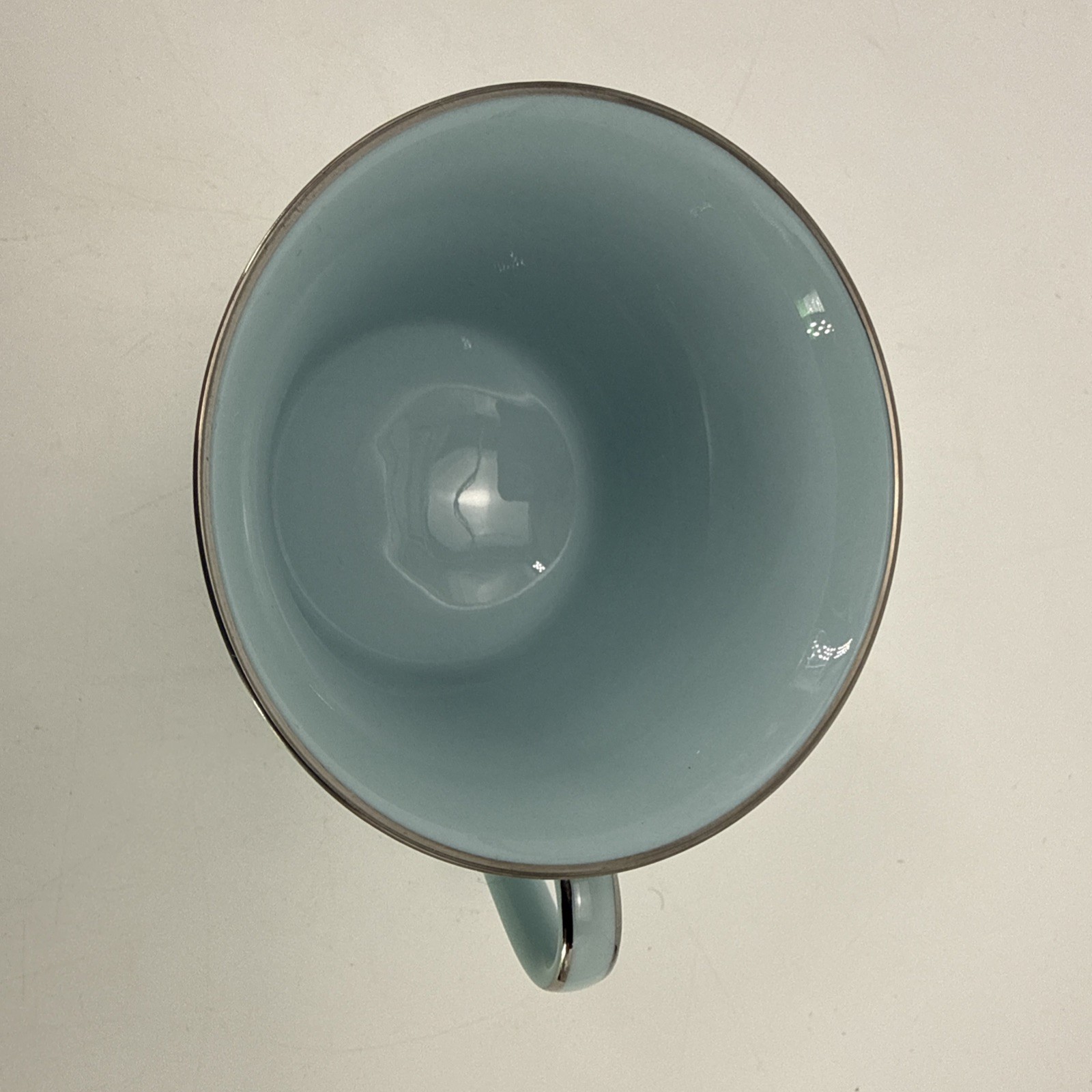 Noritake Fidelity Dinnerware tea cups Blue White Flowers Platinum Trim EUC
