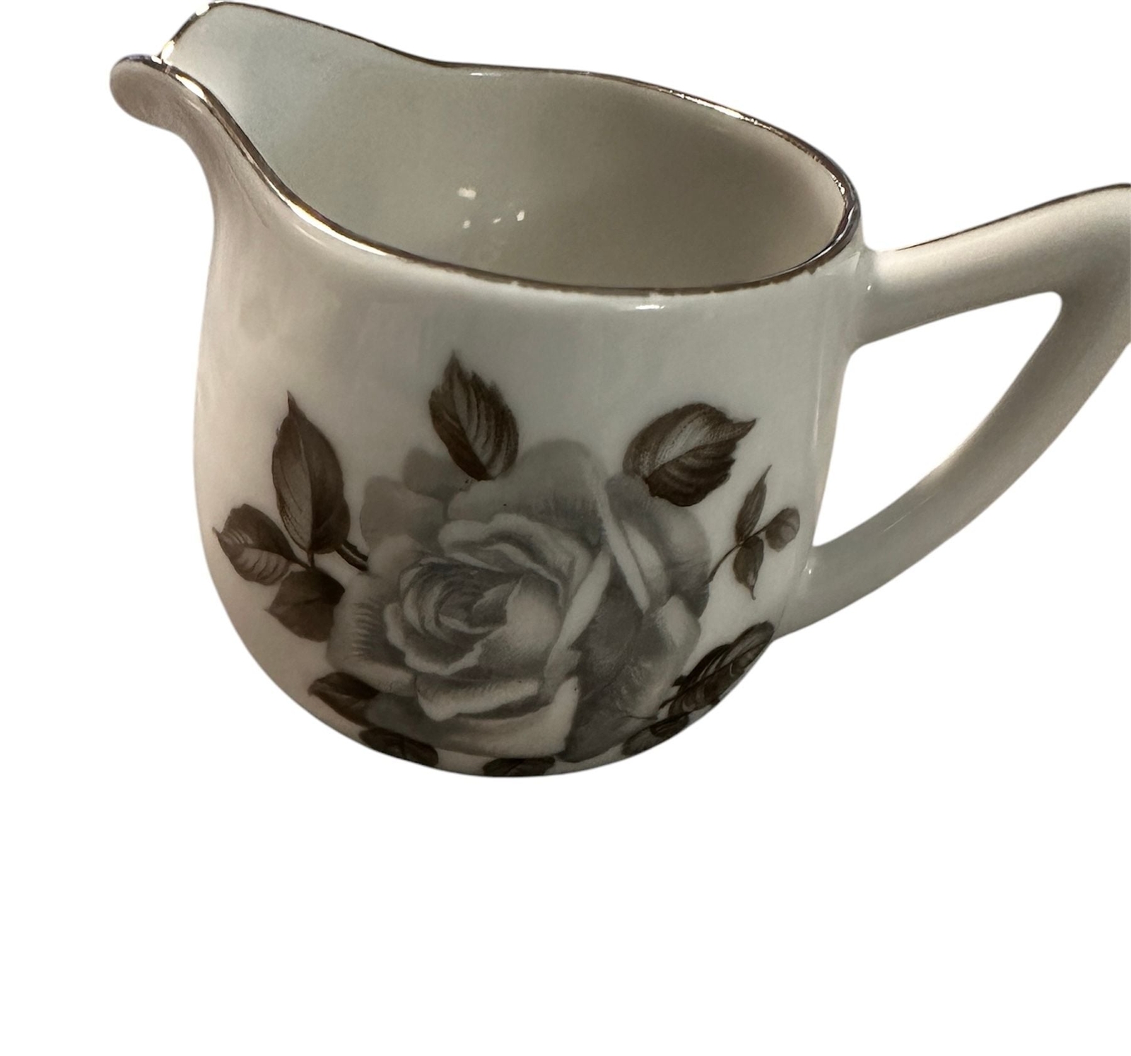 Schumann Arzberg Germany Moon Rose Numbered Porcelain Creamer #50, 1950-1959