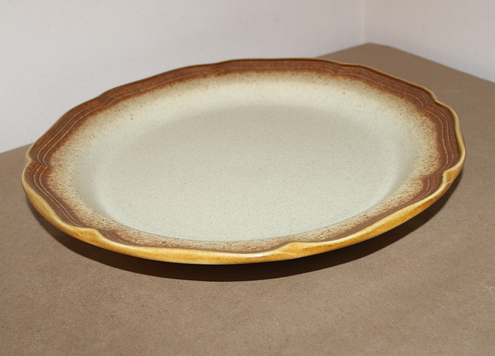 Mikasa Whole Wheat E800 Stoneware Serving Platter 12.5″ & Serving Veg Bowl 9.75″