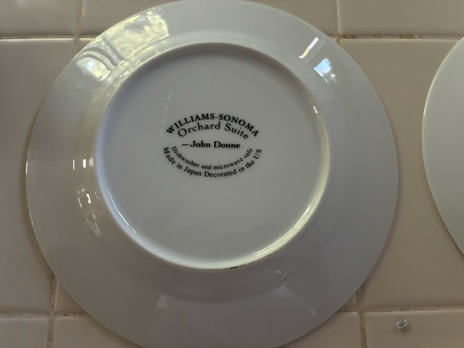 2 Dessert Plates ORCHARD SUITE by WILLIAMS-SONOMA Cherries & Pears Pristine