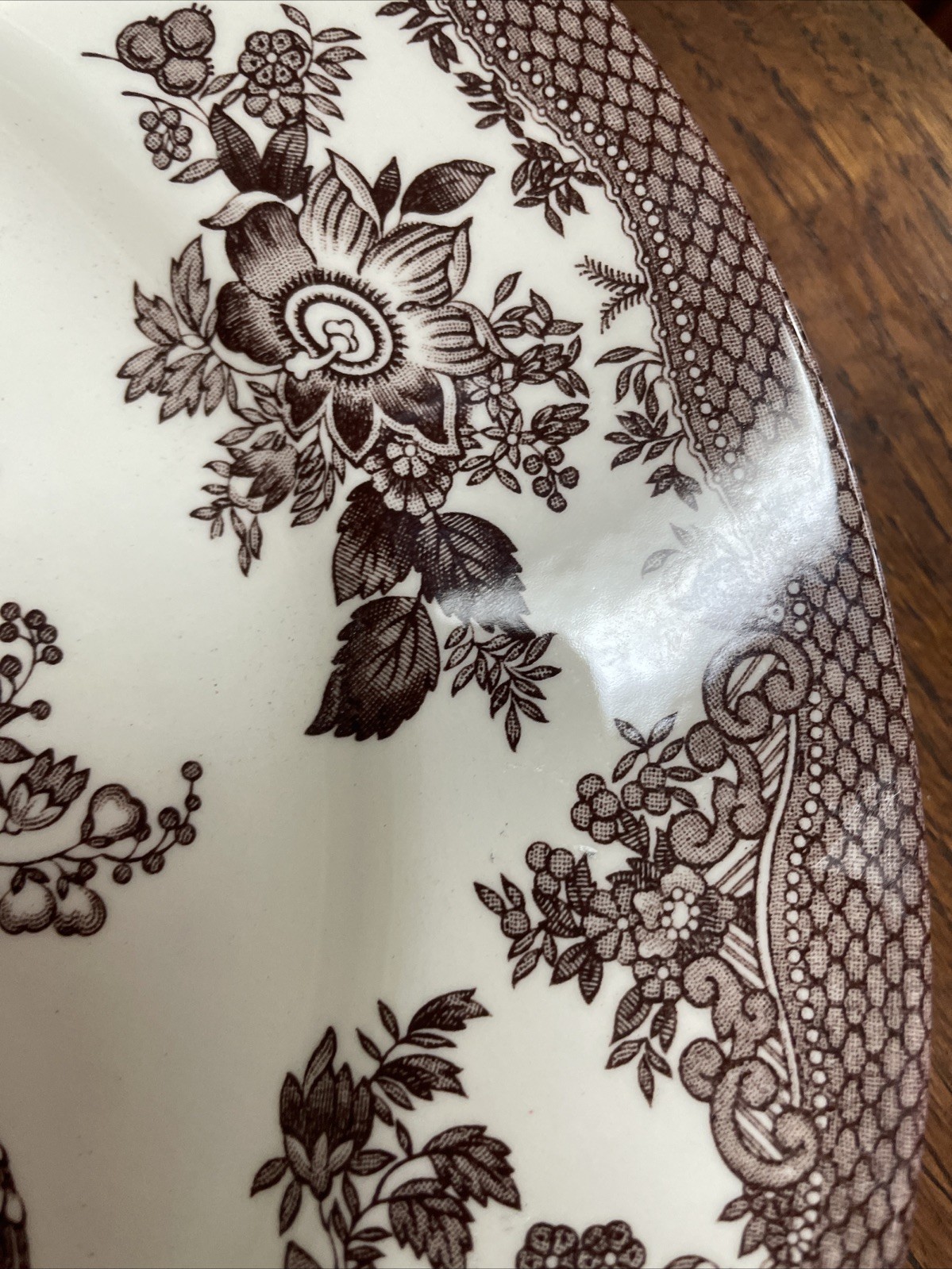Royal Stafford Brown Transferware 11 “Dinner Plate Asiatic Pheasant