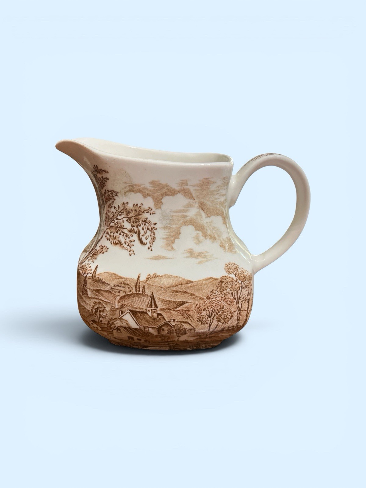 Alfred Meakin Reverie Brown Transferware Creamer Pitcher Staffordshire England